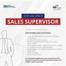 Supervisors should ensure working towards our company values and behaviours and management competencies. Lowongan Kerja Untuk Sales Supervisor Dan Sales Executive Kraksaan Online Berita Harian Probolinggo Terkini