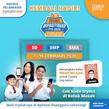 Kode voucher ruang guru 2021 diskon 62% gratis _ salam sejahtera bagi anda sahabat ruang guru dimanapun kalian berada. Ruangguru Tryout Pastisiap Pts Hadir Lagi Pts Kan Facebook