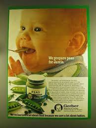 1980 Gerber Strained Peas Ad