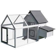 Outdoor kitchen islands backyard chickens coop. Pawhut 65 Wood Outdoor Chicken Coop House With Nesting Box Ramp Run And Ladder Walmart Com Walmart Com