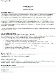 Not all cvs are the same and selecting the right cv for the job is essential. Primary Teacher Cv Example Icover Org Uk