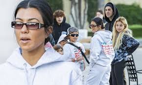 The stunner did not share a caption with her 111million followers but the image. Kourtney Kardashian And Travis Barker Are Unlikely Pals As They Treat Their Kids To Ice Cream Daily Mail Online