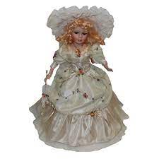 The united states was also known for its composition dolls, such as kewpie dolls. Victorian Porcelain Doll 16 Inch Standing With Beige Overlay Gown And Matching Hat With Lace Trimming Dolls Aliexpress