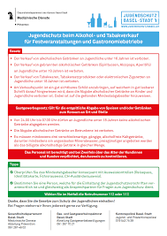 Das jugendschutzgesetz richtet sich insbesondere an gewerbetreibende und veranstalter, aber auch an. Kanton Basel Stadt Und Stadt Basel Merkblatt Jugendschutz Fur Festveranstalter