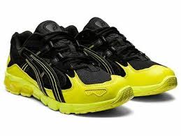 Black And Yellow Tennis Shoes Asics Gel Kayano 5 Kzn Men S 1021a345 001 Black Yellow Running Shoes Ebay In 2020 Running Shoes Shoes Brooks Sneaker