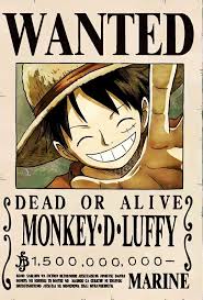 Anime one piece begitu populer dan men. Luffy 1 5 Billion Bounty Poster 4k Topi Jerami Seni Musik Seni Anime