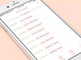Contacts Screen Mobile Design Inspiration Mobile Design Interactive Design