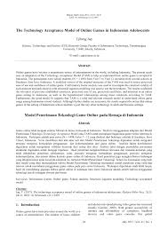 Maybe you would like to learn more about one of these? Pdf The Technology Acceptance Model Of Online Game In Indonesian Adolescents