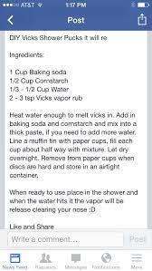 Vicks Shower Pucks Vicks Shower Diy Bath Products Skin Natural Remedies