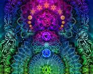 Fabian Jimenez visionary art mandala fractal patterns symmetrical abyss painting, AI generated