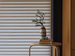 It is much cooler in the shade; Hunter Douglas Nantucket Misty Harbor Fabric Is Available In 12 Colors With A Light Dimming Vane Window Shading Custom Window Treatments Window Treatments