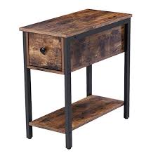 Small tables & stylish accent tables made by expand furniture, for apartments, lofts & tiny homes. Amazon Com Hoobro Side Table 2 Tier Nightstand With Drawer Narrow End Table For Small Spaces Stabl Table For Small Space End Tables Sofa Table With Drawers