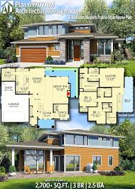 Plan 69707am 3 Bedroom Modern Prairie Style Home Plan In 2020 Prairie Style Houses House Plans Sims House Plans