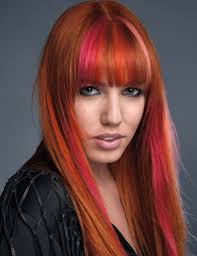 With dip dyed hair, you get to keep your natural hair color while trying a new one at the same time. Peach Haircolor Redken