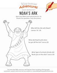 Noah S Ark Worksheet And Coloring Page Bible Study For Kids Bible For Kids Bible Stories For Kids