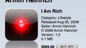 Then, when you hit the information button it says i am rich ideserv it i am good. The Rise And Fall Of The 999 I Am Rich App For Iphone