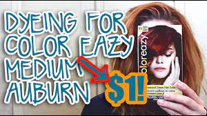Right tone + right level = hair color that's just right. Dyeing For Dollar Store Dye Color Eazy Medium Auburn 3rv Youtube