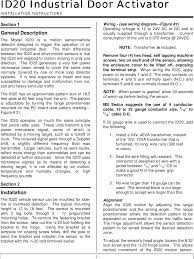 id20 motion sensor user manual tc20dv 1 pdf ms sedco