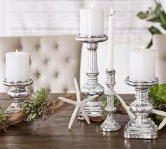 Antique Mercury Glass Pillar Holder Pottery Barn
