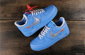 Off White X Nike Air Force 1 Mca Blue Ci1173 400 In 2020 Nike Shoes Air Force Nike Air Nike Air Force