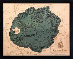 Crater Lake Chart Crater Lake Wall Map Crater Lake Woodchart