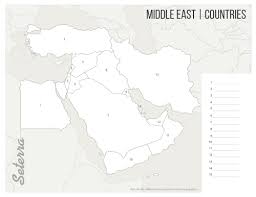 Middle East Countries Printables Map Quiz Game