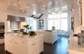 double islands transitional kitchen