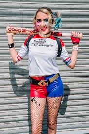 Top suggestions for harley quinn face paint. Hd Wallpaper Woman Dressed Up As Suicide Squad S Harley Quinn Baseball Bat Wallpaper Flare