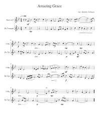 Amazing grace (christian hymn):print and play the music sheet with colored notes. Amazing Grace Sheet Music For Trumpet In B Flat French Horn Brass Duet Musescore Com