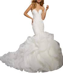 We can also offer you beautiful dresses with cascading ruffles, a sweetheart neckline and a sleeveless design. Strapless Ruffle Wedding Dress Off 71 Buy
