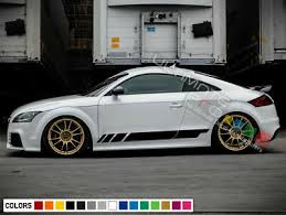Introducing the newly updated audi tt rs! Sticker Decal Side Door Stripes For Audi Tt Rs 2005 2010 2020 Sport Spoiler Lip Ebay
