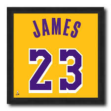 The numbers & letters were originally created by nick whitford and dennis lmupepbander ittner. Lebron James Los Angeles Lakers Yellow Jersey Nba Licensed Framed Photo Print Wish