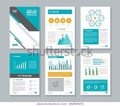 Page Layout Company Profile Annual Report Stock Vector