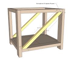 Rustic X End Table Rustic End Tables Diy End Tables Diy Farmhouse Coffee Table
