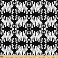 Ships folded snake skin scale 3d texture faux leather upholstery vinyl fabric. Black And White Upholstery Fabric By The Yard Intertwined Circles And Rhombuses Pattern Monochrome Curved Stripes Decorative Fabric For Diy And Home Accents By Ambesonne Walmart Com Walmart Com
