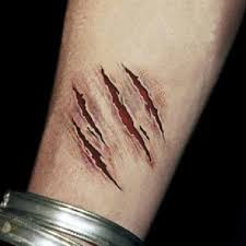 Maybe you would like to learn more about one of these? Amazon Com Set Of 4 Cool Stylish Scratch Scar Tattoos Body Tattoo Stickers Temporary Tattoo Beauty Personal Care