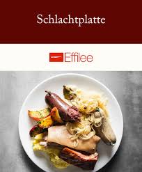 Schlachtplatte Effilee Rezept Blutwurst Lebensmittel Essen Essen