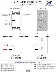 All circuits are the same : Radar Illuminated Rocker Switch Contura V New Wire Marine Toggle Switch Switch Diagram