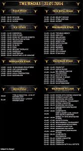 Seht hier, welche band wann genau auf welcher bühne spielt! Wacken Open Air 2014 Running Order Day 2 Concerts Metal