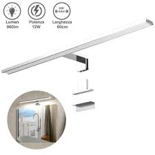 Novostella 10w luce specchio bagno. Lampada Specchio Bagno Applique Parete 60cm Luce Led 6w 6500 Bakaji