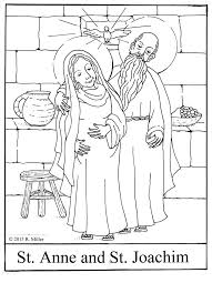 Saint Anne And Saint Joachim C 2015 R Miller Coloring Page Your Holy Family St Anne Coloring Pages Colouring Pages