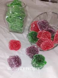 Shaziya Srecipes Homemade Gummy Candy Jujubes Candy Recipe