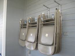 Hanging Folding Chairs In Garage Diy Garage Storage Garage Organization Chair Storage