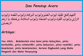 Semoga kita semua dilimpahi kesejahteraan allah sentiasa. Doa Penutup Acara Dalam Islam Arab Dan Latin Makna Adab