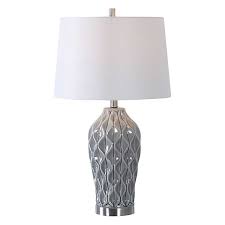 Maybe you would like to learn more about one of these? Blue Gray Tall Scalloped Table Lamp Kirklands