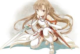 Wallpaper sword, white background, red, cloak, yuuki asuna. Asuna Angry Blade Anime Anime Girl Weapon Long Hair Sword Yuuki Female Hd Wallpaper Peakpx