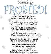 Youve Been Frosted Secret Santa Poem Secret Santa Poems Christmas Entertaining Christmas Fun