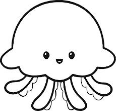 Awesome Cute Jellyfish Coloring Page Cute Drawings Cute Coloring Pages Fish Coloring Page