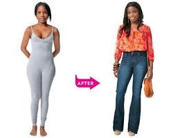 Pearshaped body wearing highwaisted bottoms