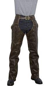 Brown Antique Cowhide Leather Motorcycle Chaps 551 Biker T Shirts Biker Outfit Motorcycle Chaps